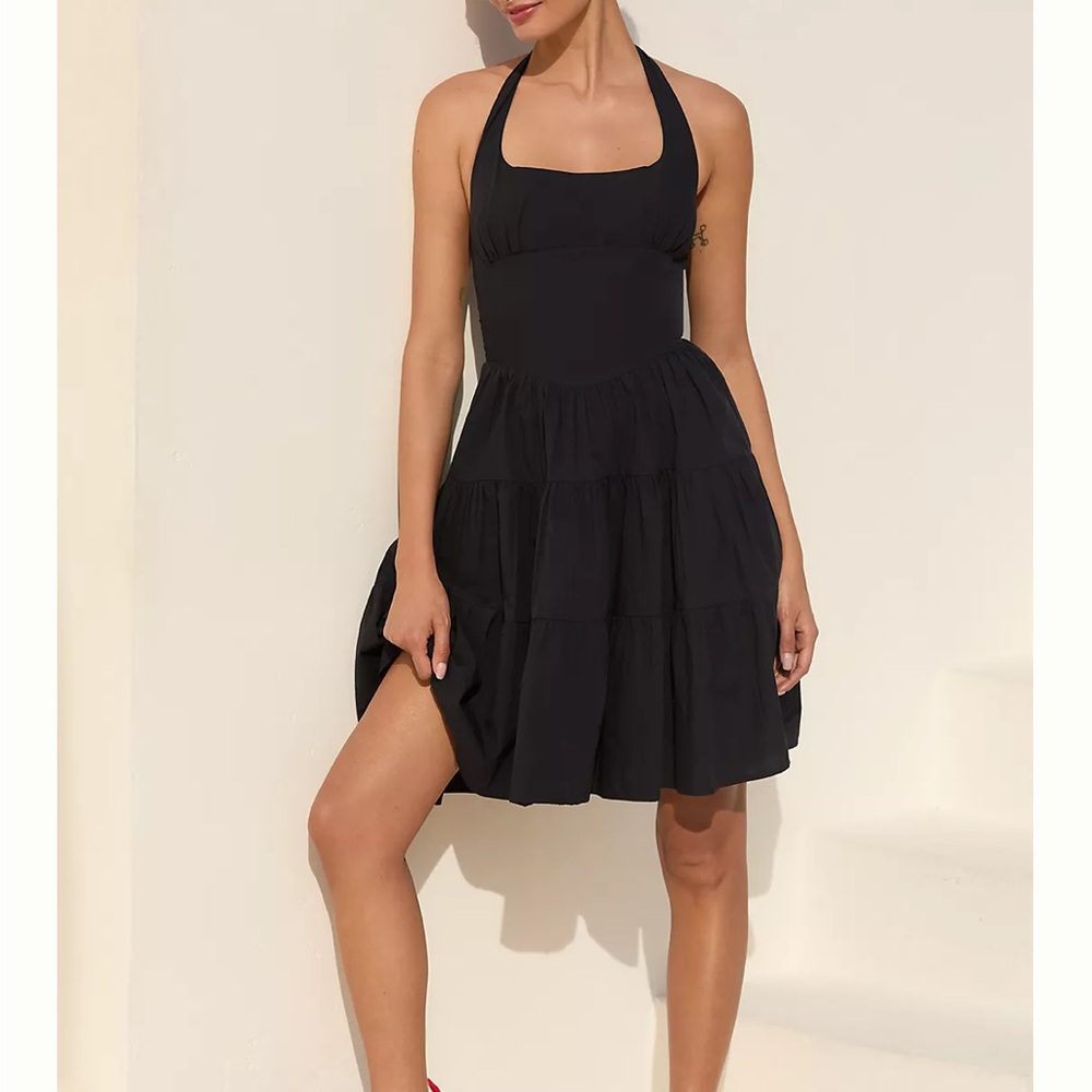 Andie Black Halter Mini Dress